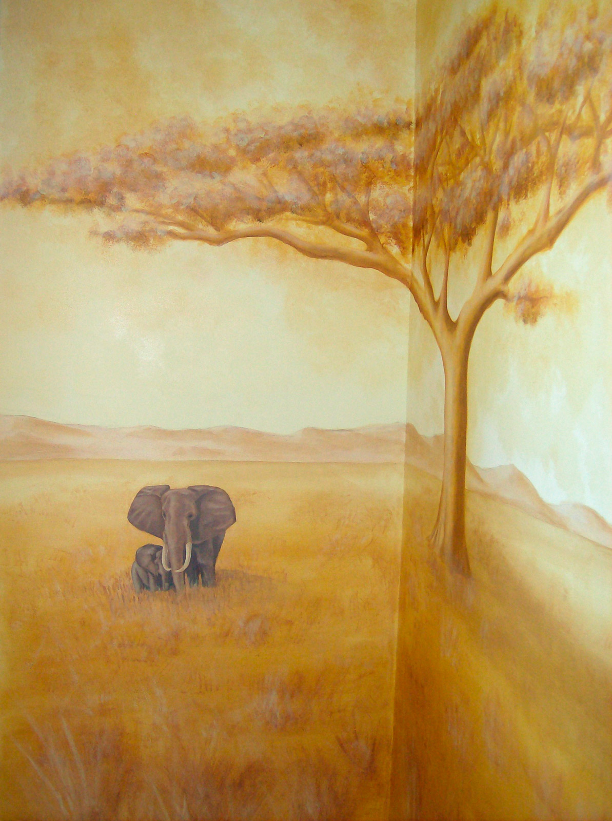 Fresque murale - savane - Siegfried Rouja