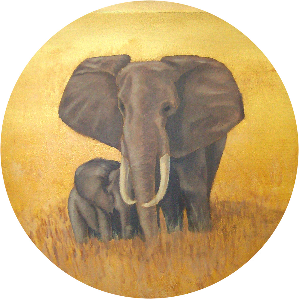 Fresque murale - savane - Siegfried Rouja